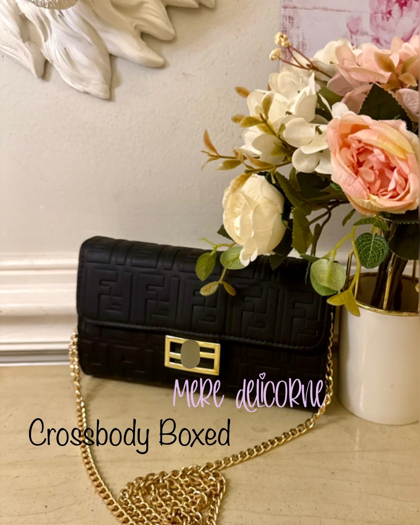 Leather Embossed Crossbody