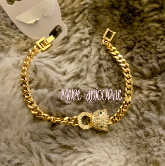 Gold Panther Bracelet