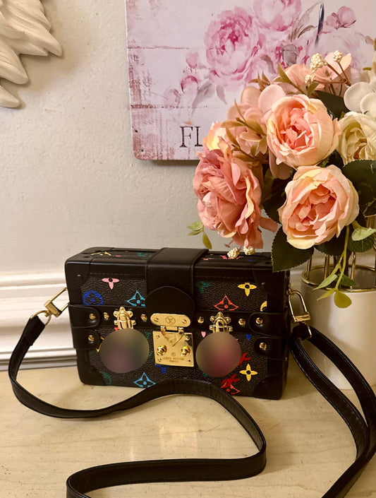 Black Multicolor Hard Trunk