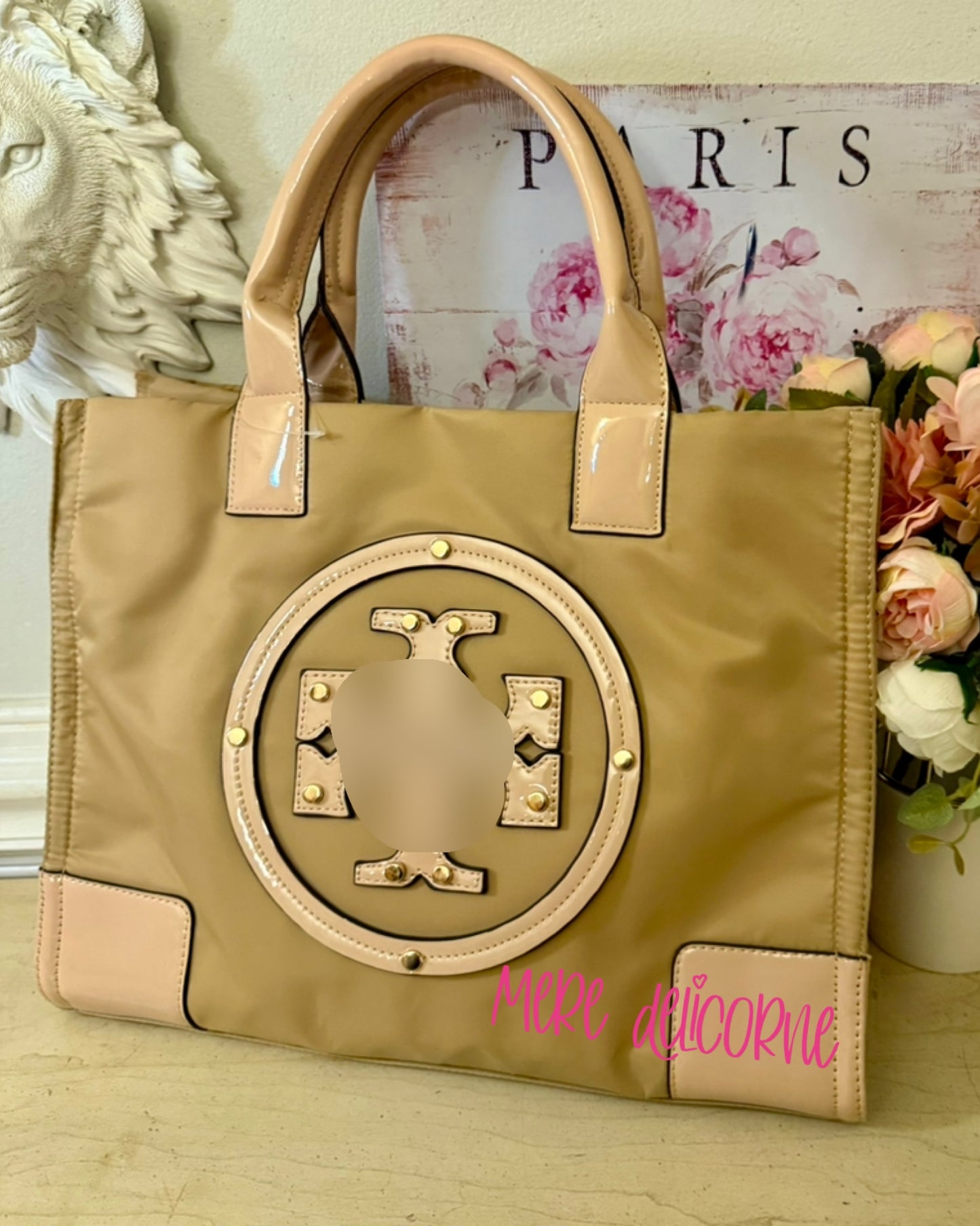 Large Canvas and Leather Tote