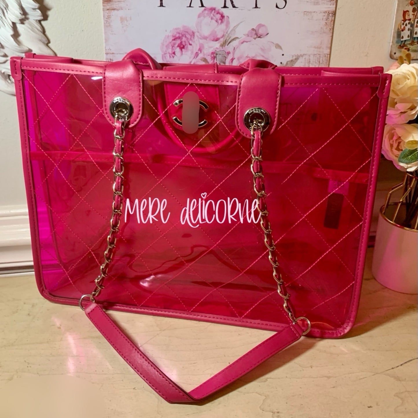 Pink Translucent Tote