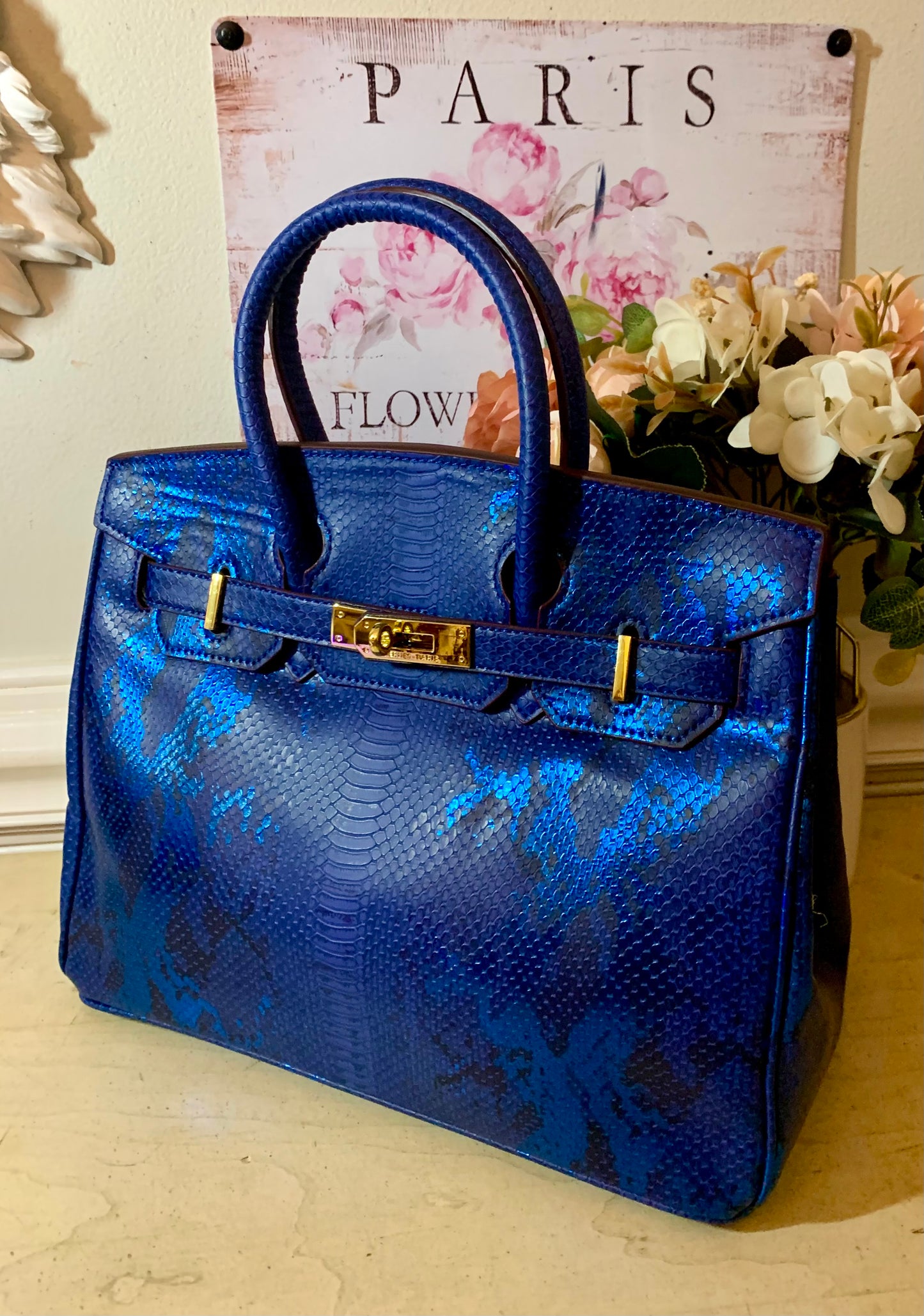 Blue Python Satchel