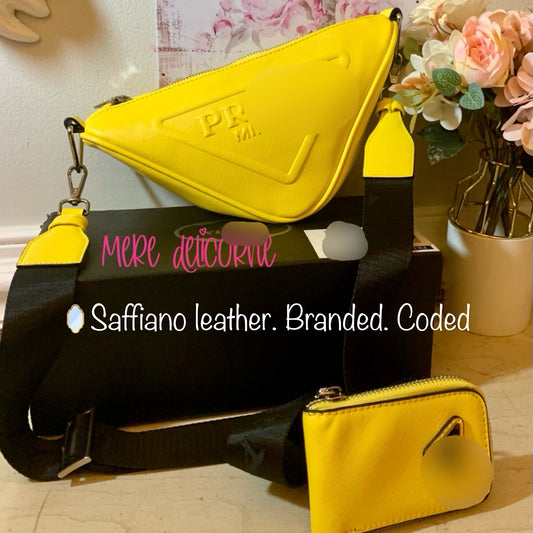 Yellow Triangle Crossbody