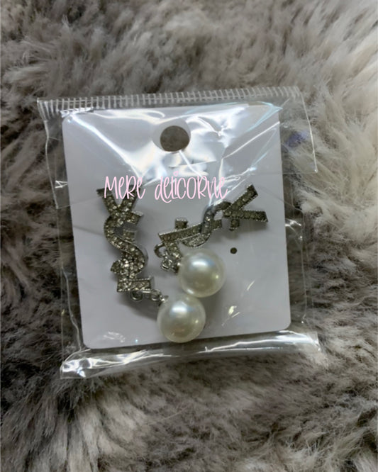 Silver and Pearl Earrings