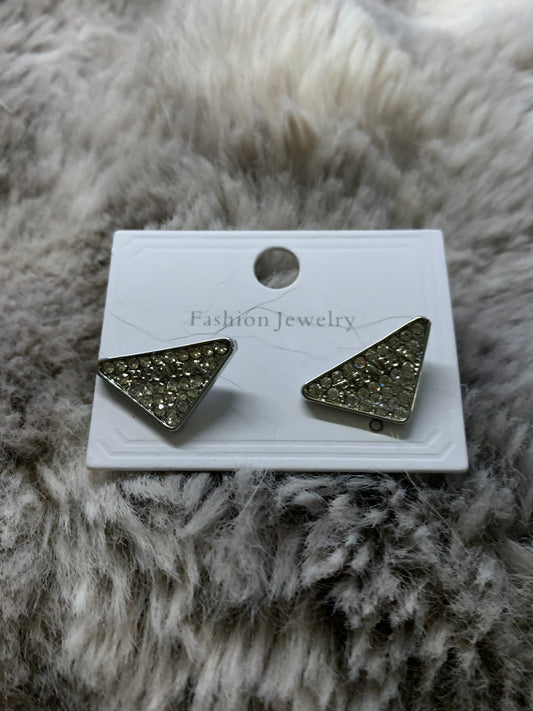 Silver Triangle Earrings