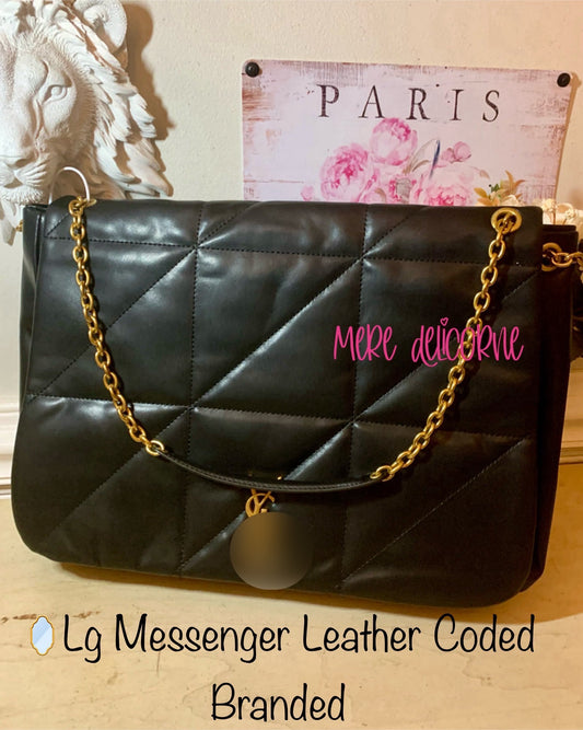 Black Leather Messenger