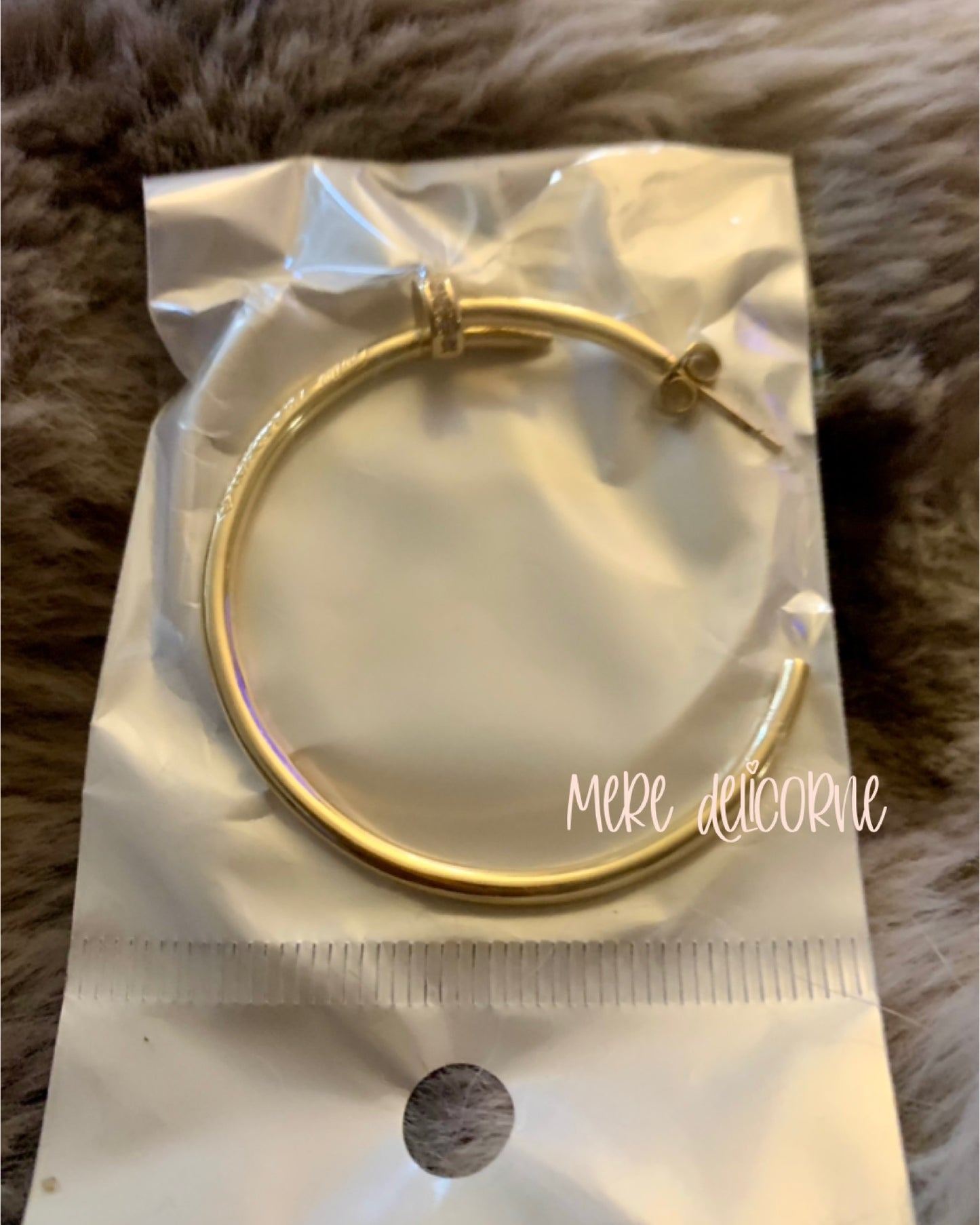 Gold Nail Hoops