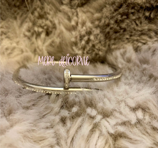 Silver Nail Bracelet