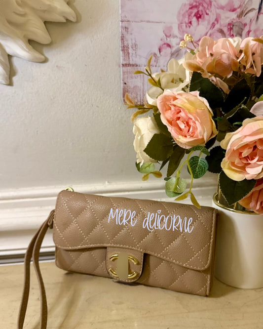 Quilted Leather Wristlet