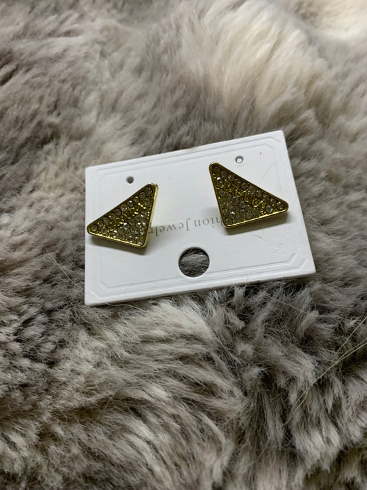 Gold Triangle Earrings