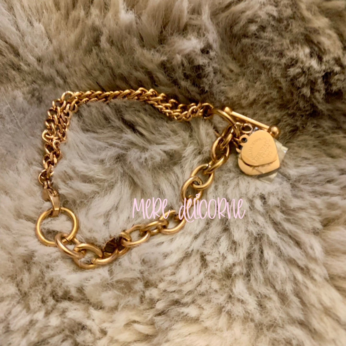 Rose Gold Heart Bracelet