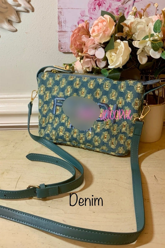 Denim & Gold Crossbody