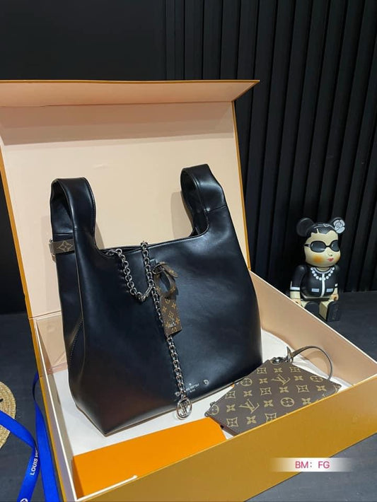 Black Leather Tote